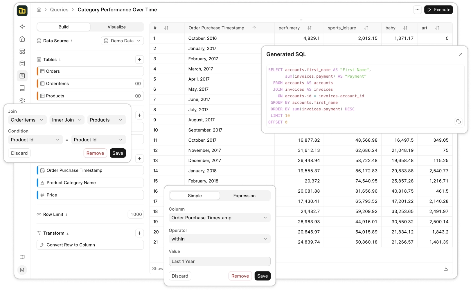 Build complex queries with ease